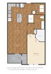 Montreal1 bed 1 bath Floor Plan Montreal 1 bed 1 bath Floor Plan at Century Park Place, Morrisville, NC